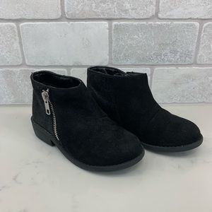Sz. 10 Girls black leather/ suade bootie